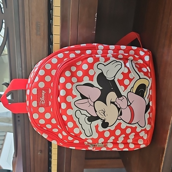 Disney Handbags - NWT Bioworld Disney Mini Backpack Minnie Mouse Polka Dot Book Bag Purse